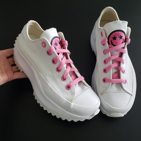 Converse Shoes - Converse Run Star Hike Platform Low Shoes Size 7.5 White Pink Chuck Taylor